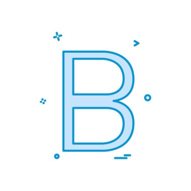 b harfi simge vektör tasarımı