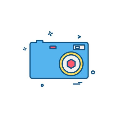 Kamera simgesi tasarım vektörü 