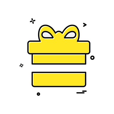 Hediye kutusu simge vektör beyaz arka plan üzerinde