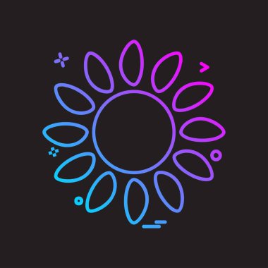 Siyah arka plan üzerinde renkli weather simge vektör