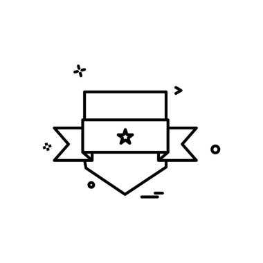 Rozet simgesi tasarım vektörü