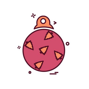 Noel top simge tasarlamak vektör