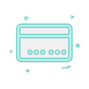 Kredi kartı simgesi tasarım, renkli vektör çizim