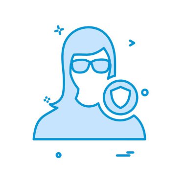 Kadın avatar simge tasarlamak vektör