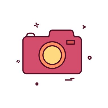 Kamera simgesi tasarım vektörü