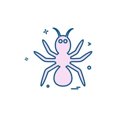 Böcekler simge tasarım vektörü 