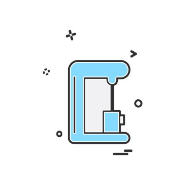 İçki simgesi tasarım, renkli vektör çizim 