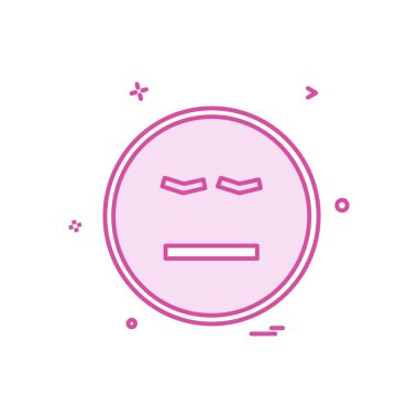 Kızgın emoji simgesi tasarım, renkli vektör çizim