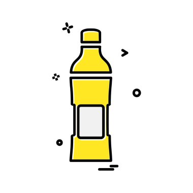 İçki simgesi tasarım, renkli vektör çizim 