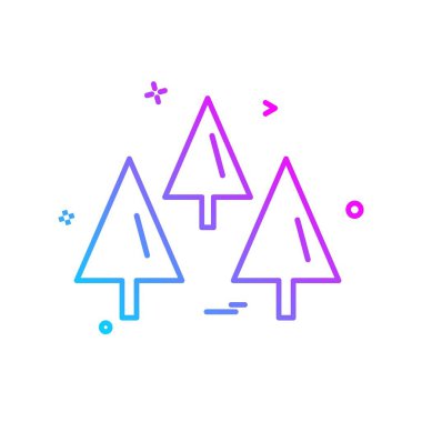 Ağaç simgesi tasarım vektörü