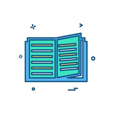 Kitapların simge tasarım vektörü