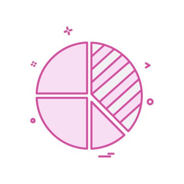 İş grafiği düz simge vektör çizim 