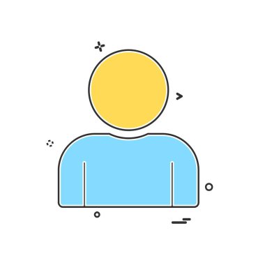 Avatar simge tasarım vektörü