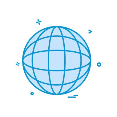 glob harita simge vektör tasarımı