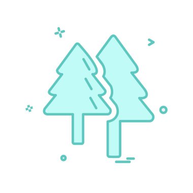 Noel ağacı simge tasarlamak vektör