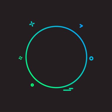 Daire simge tasarlamak vektör