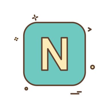 İngilizce alfabe simge tasarlamak vektör 