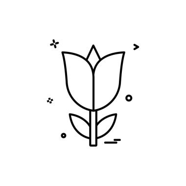 Beyaz arka plan üzerinde simge vektör çiçek