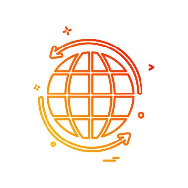 Küre simge tasarlamak vektör