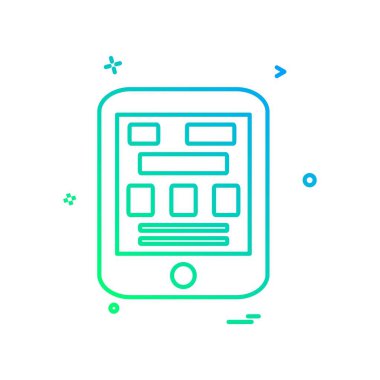 Tablet simge tasarlamak vektör