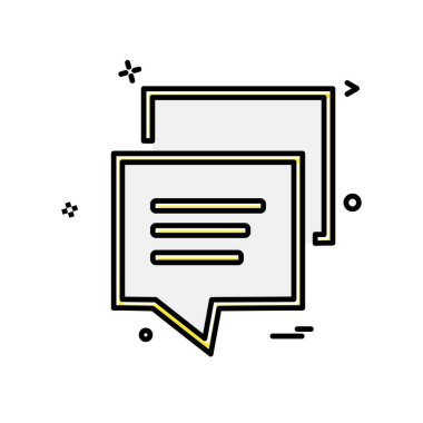 Sohbet simgesi tasarım vektörü