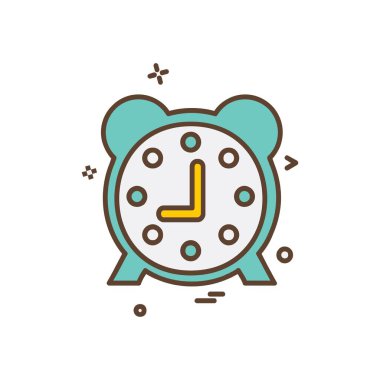 saat düz ikon vektör illüstrasyonu 