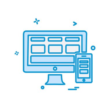 Bilgisayar simgesi tasarım vektörü