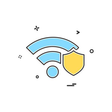Wifi simge tasarım vektörü
