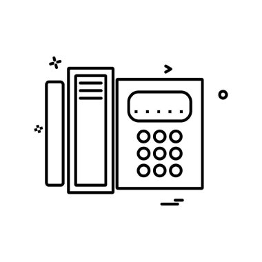 Telefon simgesi tasarım vektörü