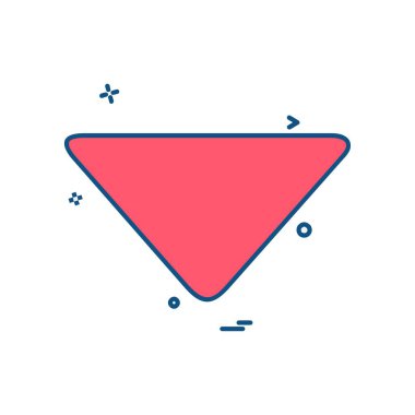 Aşağı ok simgesi tasarım vektörü