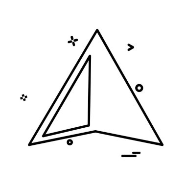 Yukarı ok simgesi tasarım vektörü