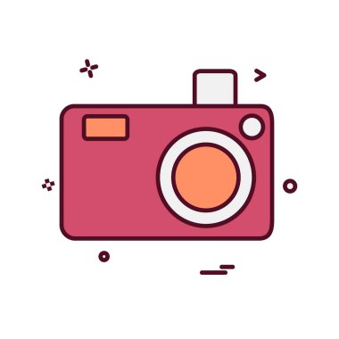 Kamera simgesi tasarım vektörü