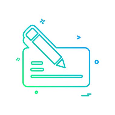 Kalem simgesi tasarım vektörü