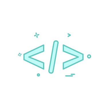 Kod simgesi tasarım vektörü