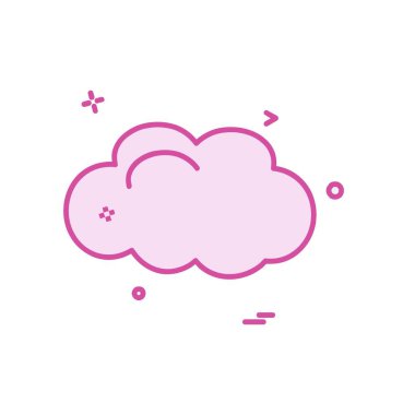 Bulut simgesi tasarım, renkli vektör çizim