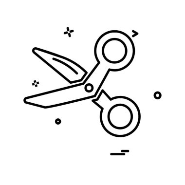 Makas simge tasarlamak vektör