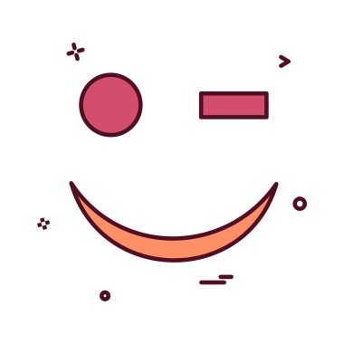 Emoji simge tasarım vektörü