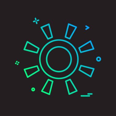 Güneş simgesi tasarım vektörü