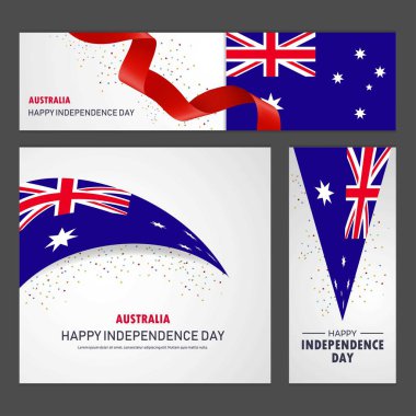 Avustralya bağımsızlık günün kutlu olsun afiş ve arka plan belirleme