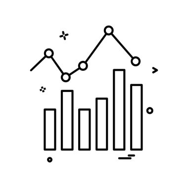 İş grafiği düz simge vektör çizim 
