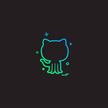 GitHub simge tasarlamak vektör 