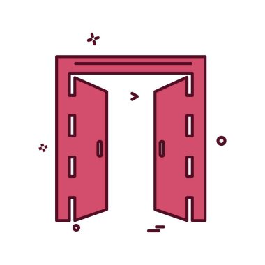 Kapı simge tasarlamak vektör
