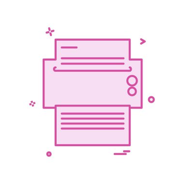 Yazıcı simge tasarlamak vektör 