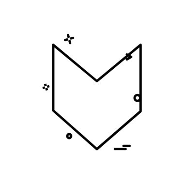 Aşağı ok simgesi tasarım vektörü