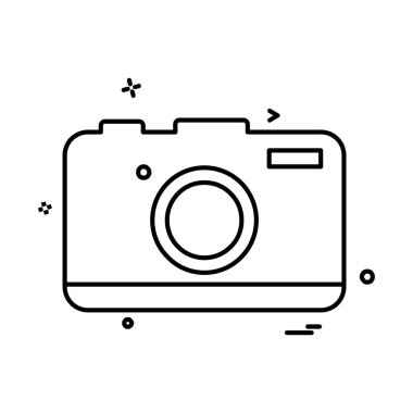 Kamera simgesi tasarım vektörü