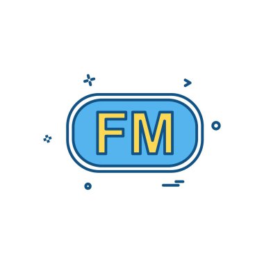 FM medya simge tasarlamak vektör 