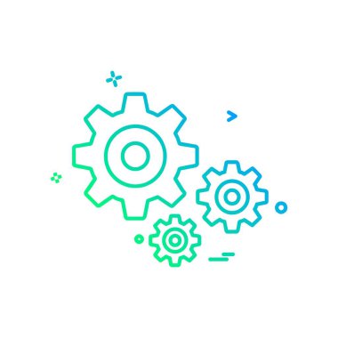 Vites simgesi tasarım vektörü