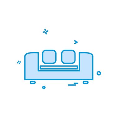 Ev mobilyası ikon tasarım vektörü