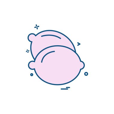 Meyve simgesi tasarım vektörü