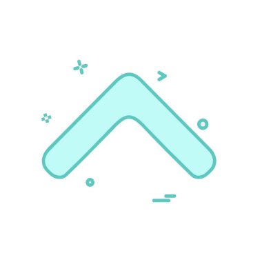 Yukarı ok simgesi tasarım vektörü